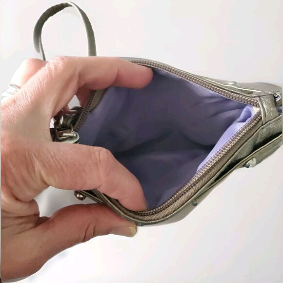 Brighton Wristlet Wallet Coint Purse - Metallic Bronze/Light Gold Color Leather - Picture 3 of 7